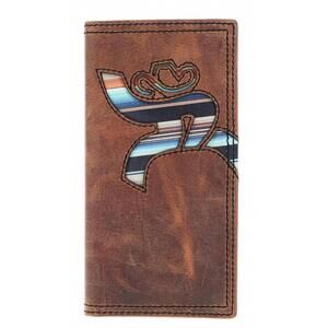 NEW HOOEY serape rodeo wallet in brown/multi